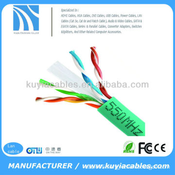 Green CAT6 SOLID BULK cat6 cable 24AWG 1000FT